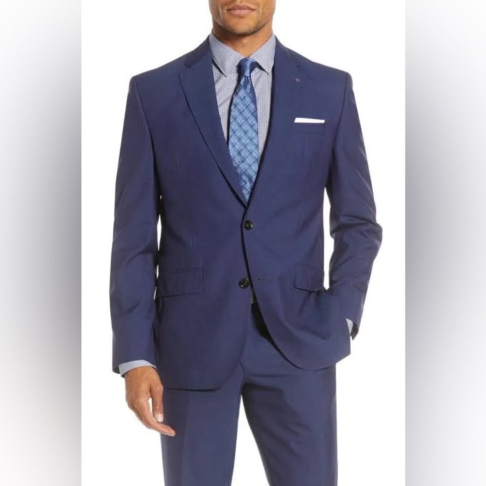 Ted Baker London Navy Blue Jarrow Suit Jacket Size 42L NWT